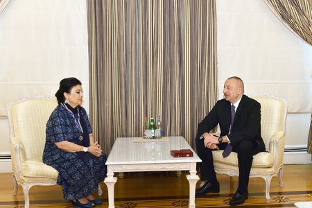 Prezident İlham Əliyev xalq artisti Fidan Qasımovanı qəbul edib