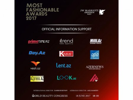 "Most Fashionable Awards" 2017-nin qala gecəsi baş tutacaq