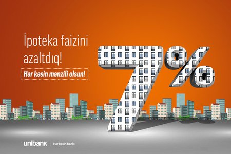 Unibank ipoteka faizini endirdi