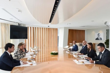 Birinci vitse-prezident Mehriban Əliyeva İtaliya Senatının sədr müavini ilə görüşüb