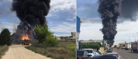 Madriddə kimyəvi zavod partlayıb