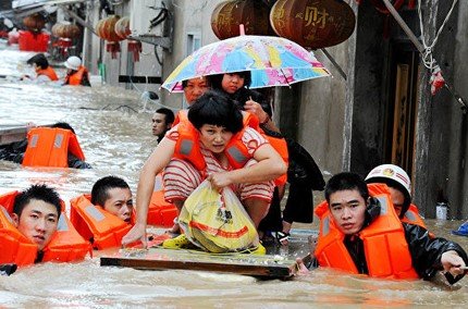 Çində daşqınlar 44 nəfərin həyatına son qoyub