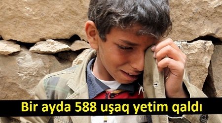 Yəməndə bir ayda 588 uşaq yetim qaldı