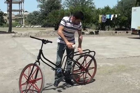 Azərbaycanlı usta tullantıdan velosiped yığdı,1000 manata satır