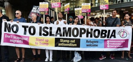Londonda İslamofobiya əleyhinə aksiya keçirilib - FOTO