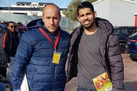 "Sumqayıt"ın baş məşqçisi Dieqo Kosta ilə birgə - Foto