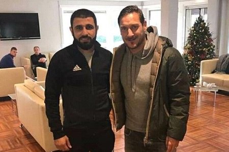 Rəşad Sadıqov Totti ilə görüşdü -Şəkillər